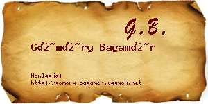 Gömöry Bagamér névjegykártya